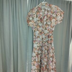 Depeche Mode vintage floral dress with pockets size 6